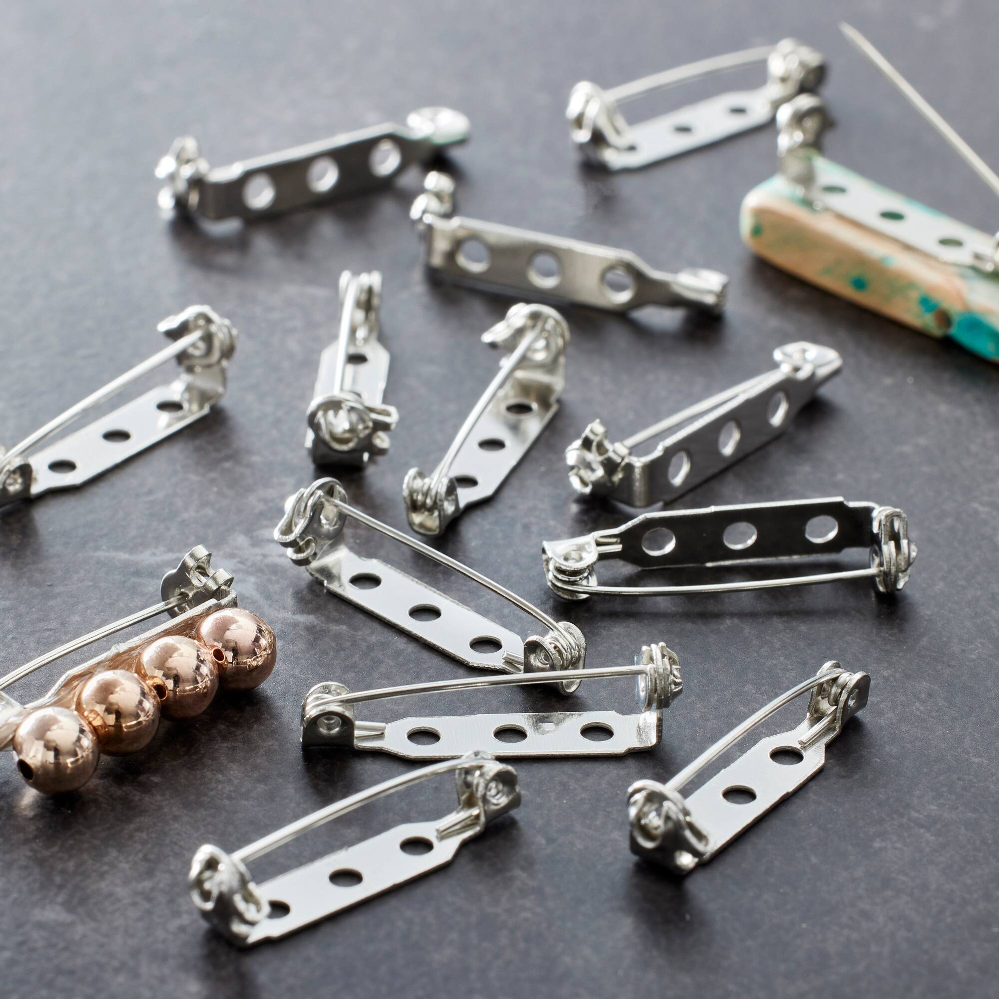 12 Packs: 60 ct. (720 total) 1" Rhodium Bar Pin by Bead Landing™